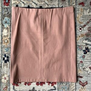 Elegant Neiman Marcus Leather Collection tan leather knee length pencil skirt XL